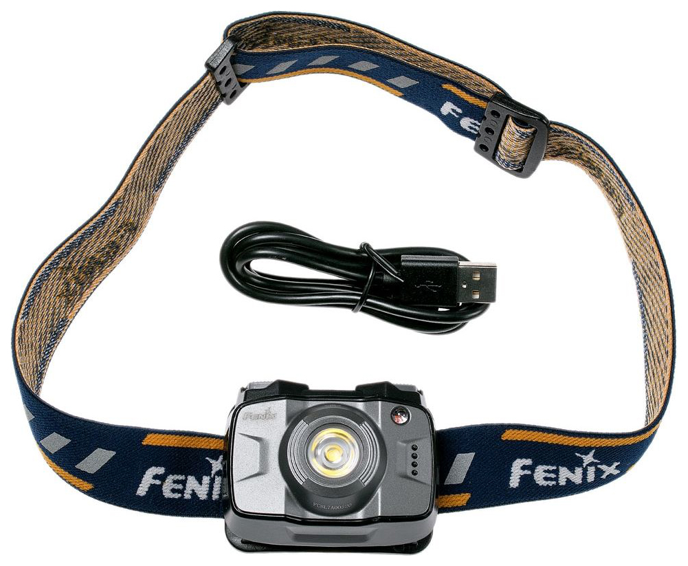 Туристический фонарь Fenix HL32R серый, 9 режимов