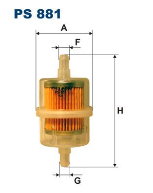 фото Фильтр топливный filtron ps881