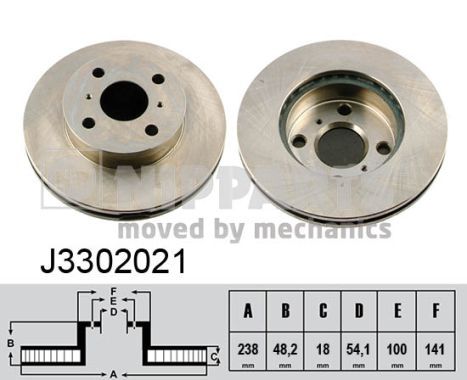 фото Тормозной диск nipparts j3302021