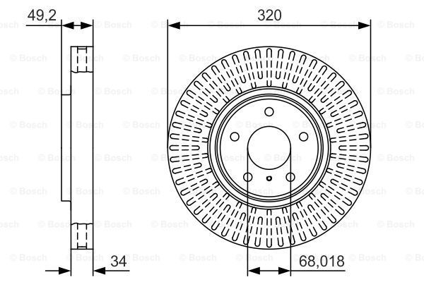 фото Тормозной диск bosch 0986479t32