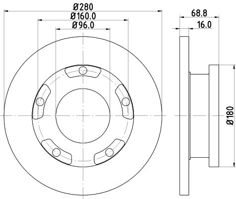 фото Тормозной диск hella pagid 8dd 355 113-811