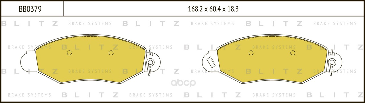

Комплект тормозных колодок Blitz BB0379