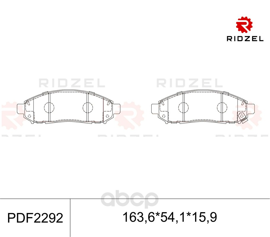 

Комплект тормозных колодок RIDZEL PDF2292