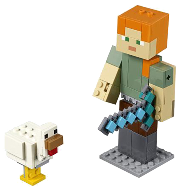 

Конструктор LEGO Minecraft 21149 Большие фигурки Алекс с цыплёнком, конструктор lego minecraft 21149 большие фигурки алекс с цыплёнком