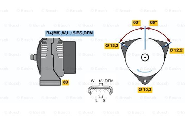 

Генератор BOSCH 0 986 047 520