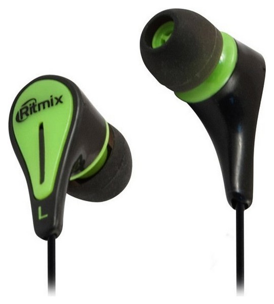 фото Наушники ritmix rh-012 green/black