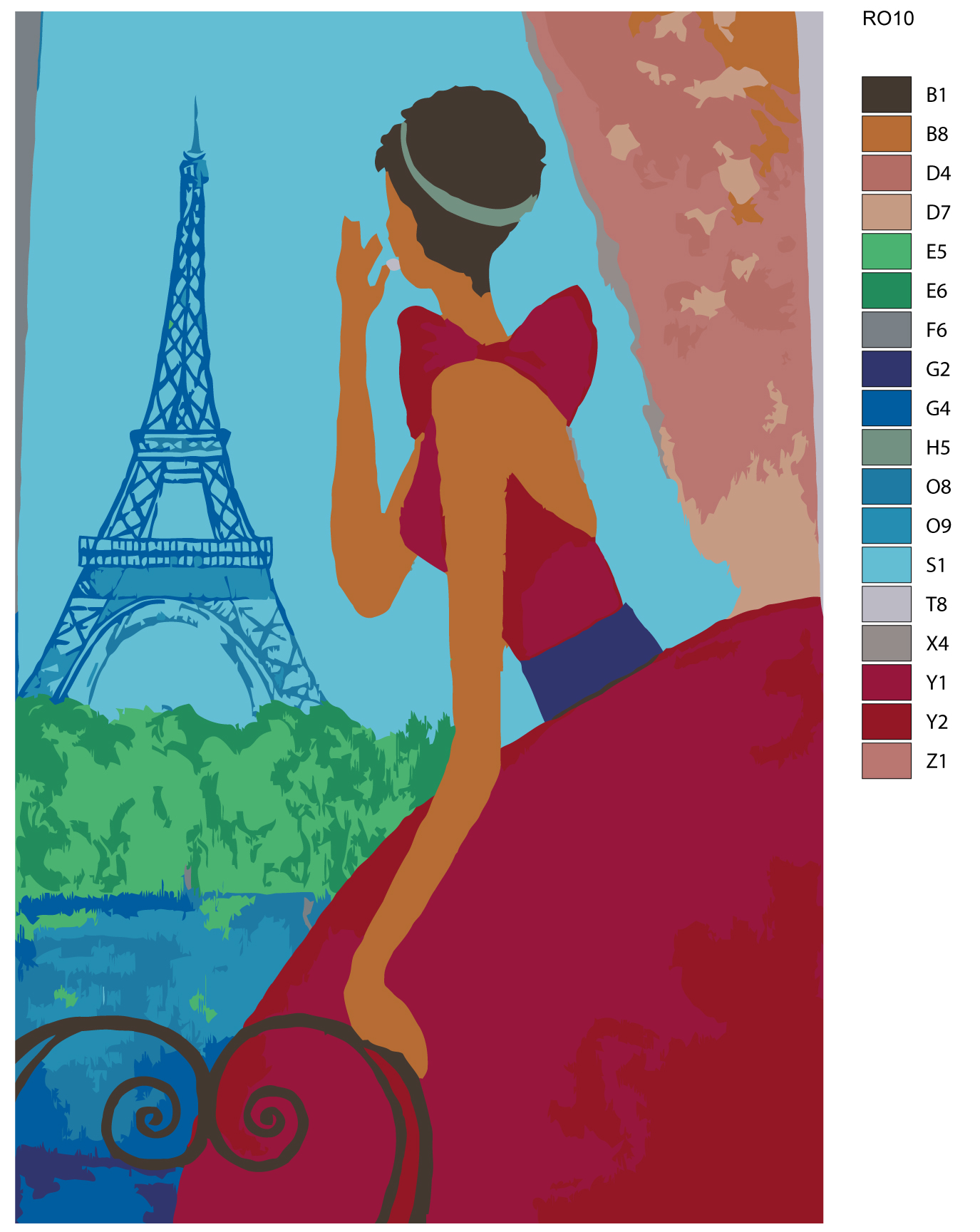 

Картина по номерам, 40 x 60, RO10, RO10