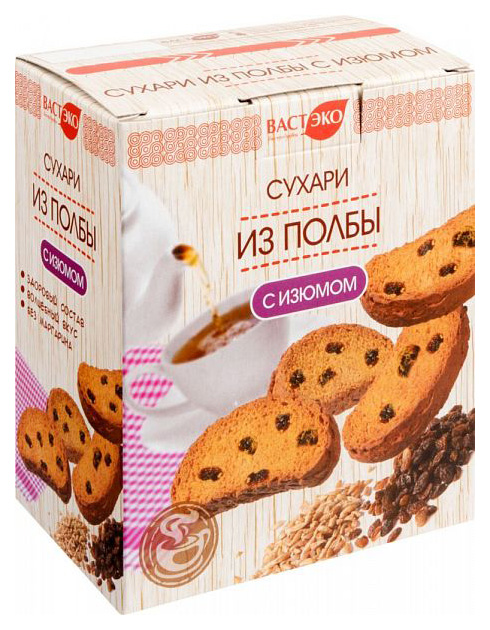 

Сухари из полбы Вастэко с изюмом 170 г