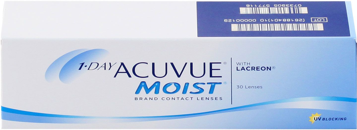 

Контактные линзы 1-Day Acuvue Moist 30 линз R 9,0 +0,50, 1-Day Moist 30 линз