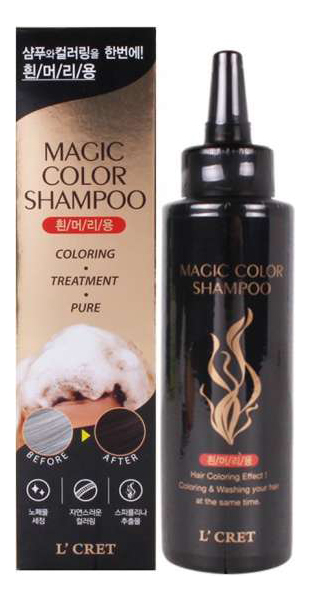 Тонирующие средства Lioele Оттеночный шампунь для волос L'cret Magic Color 200 мл