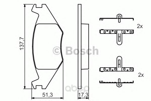 

Тормозные колодки Bosch передние 986468890