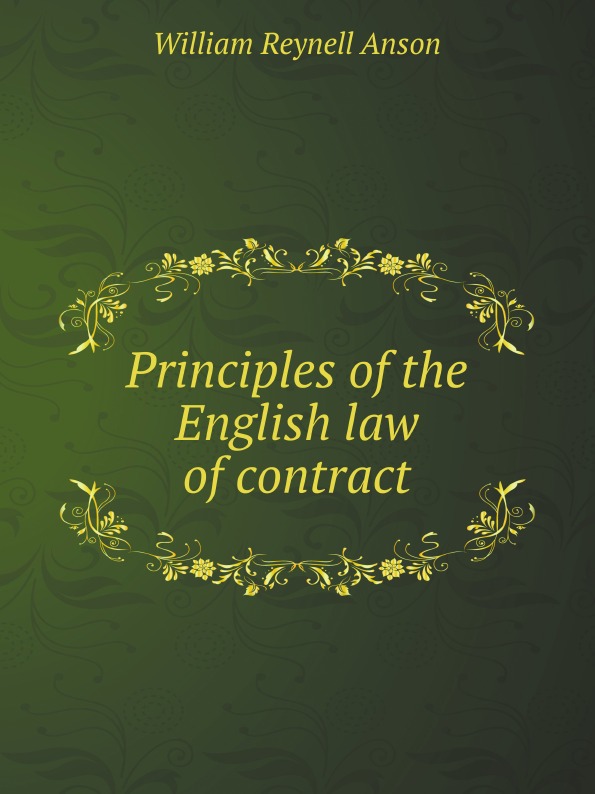 

Principles Of The English Law Of Contract