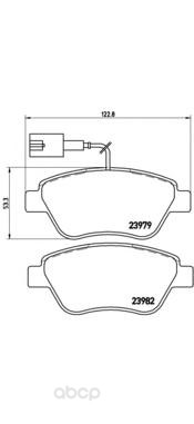 

Тормозные колодки brembo передние P23108