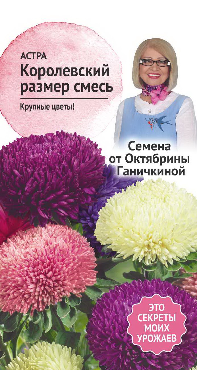 Семена астра Семена от Октябрины Ганичкиной Королевский размер смесь 1 уп.