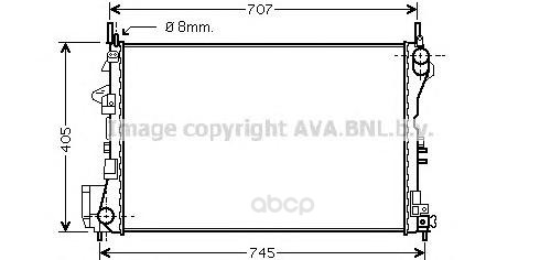 

Pадиатор системы охлаждения Opel Signum, Vectra, Saab 9-3 03 Ava OL2338