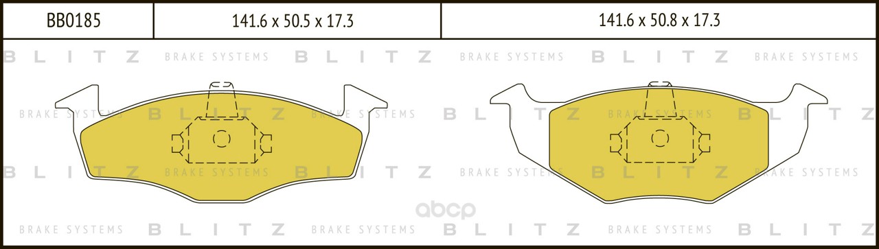 

Тормозные колодки дисковые BLITZ BB0185
