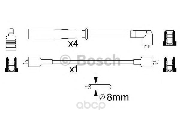 

Провода высоковольтные комплект BOSCH 0986356774