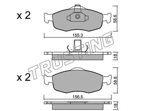фото Комплект тормозных дисковых колодок trusting 148.0