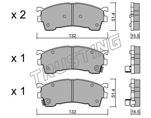 фото Комплект тормозных дисковых колодок trusting 232.1