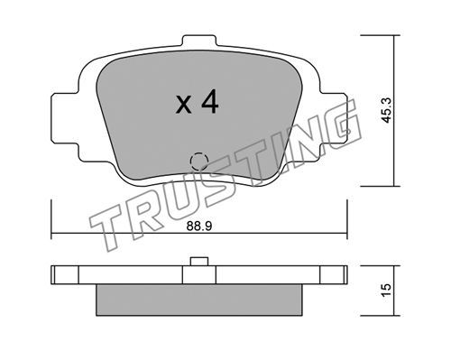 

Комплект тормозных дисковых колодок TRUSTING 758.0