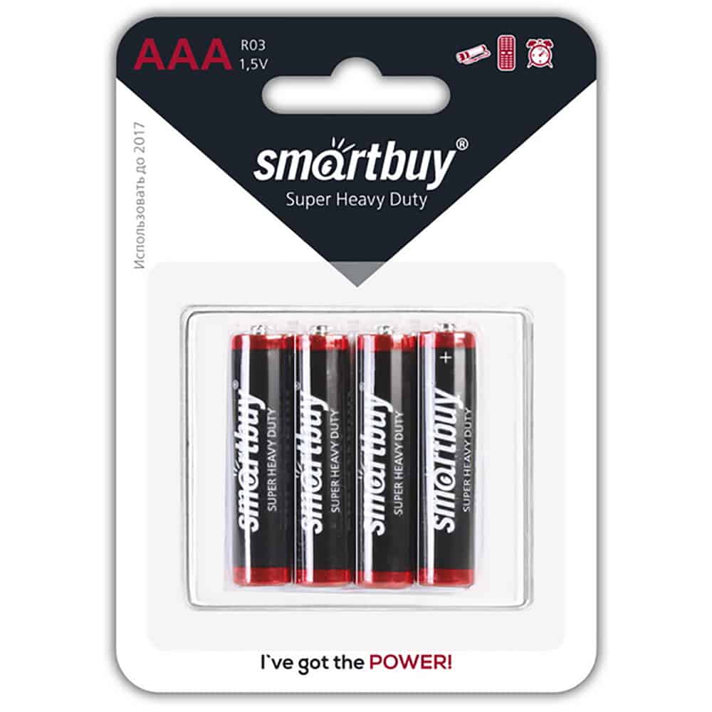 Батарейка SmartBuy ААА R03-4BL (SBBZ-3A04B) (48/960)