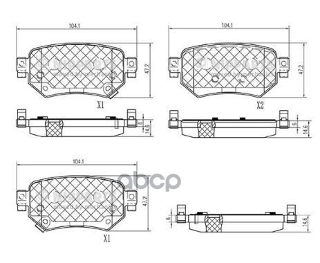 Комплект тормозных колодок NIPPARTS N3613028