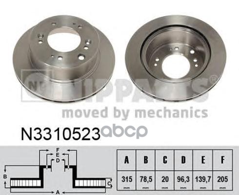 фото Тормозной диск nipparts n3310523