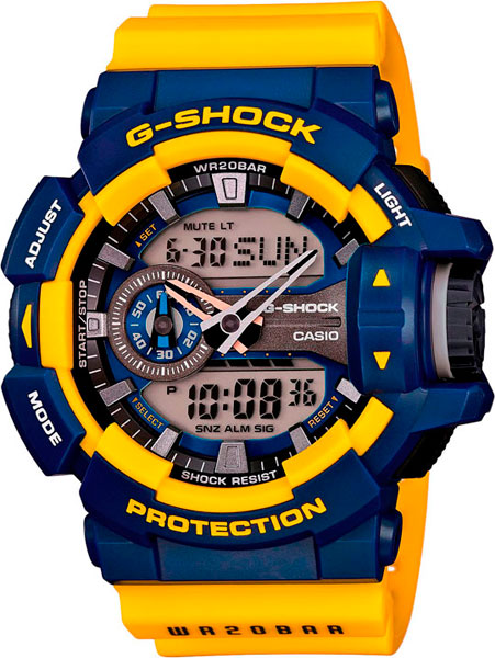 

Наручные часы Casio G-Shock GA-400-9B с хронографом, G-Shock