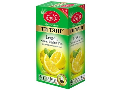 Чай зеленый в пакетиках для чашки Ти Тэнг Lemon 20*2 г