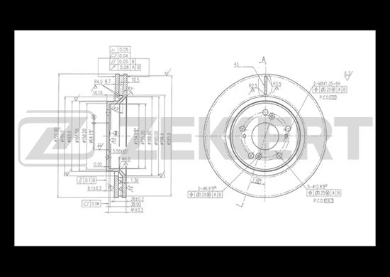 

Тормозной диск ZEKKERT BS-5432