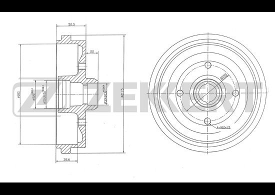 

Тормозной барабан ZEKKERT BS-5416