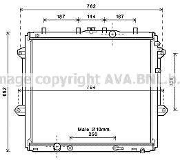 

Радиатор охлаждения двигателя AVA QUALITY COOLING TO2616