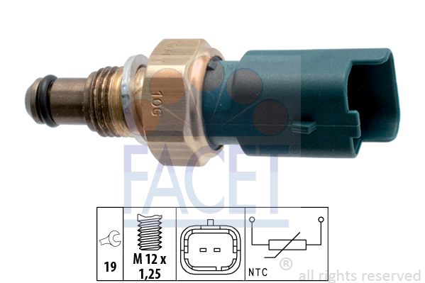 

Датчик, температура головки цилиндров FACET 7.3317