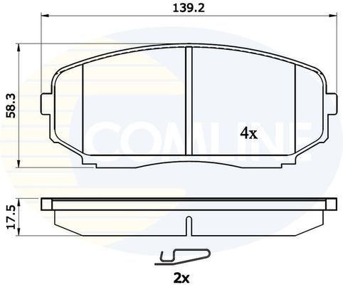 фото Комплект тормозных колодок, дисковый тормоз comline cbp31724