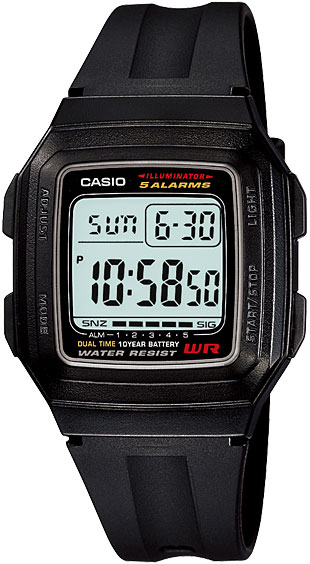 фото Наручные часы электронные мужские casio collection f-201wa-1a