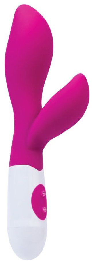 фото Ярко-розовый вибратор lilu с клиторальным стимулятором 20 см a-toys
