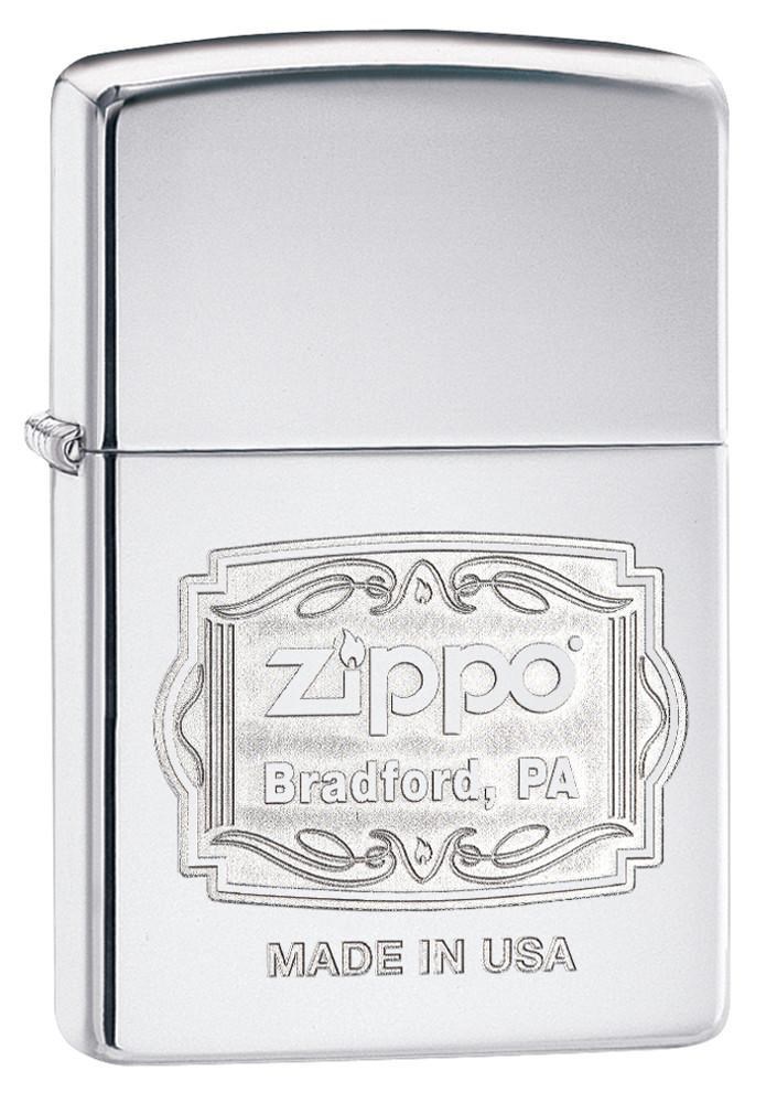 

Бензиновая зажигалка Zippo Bradford PA High Polish Chrome, Bradford PA