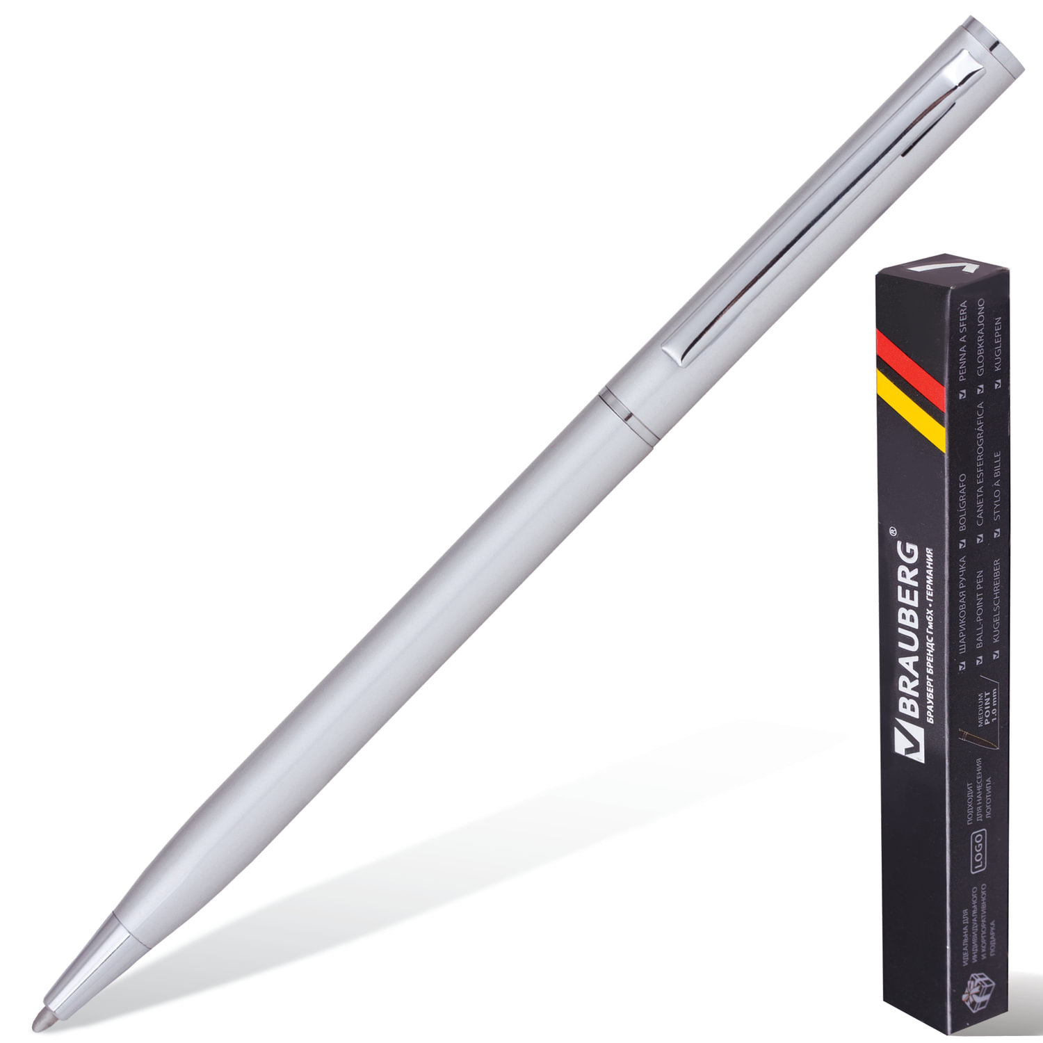 

Ручка шариковая Brauberg Delicate Silver 141401, синяя, 1 мм, 1 шт.