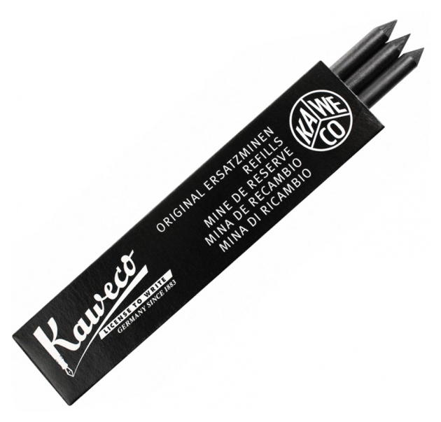 Грифели для карандашей Kaweco, цвет: чёрный, 5B, 5,6 мм, 3 штуки