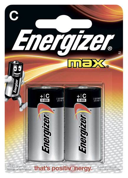 Батарейка Energizer MAX C-LR14 2 шт новогодний светодиодный камин светильник печь эра egnik p02 2 lr14 c 24 17 33 см б0060487