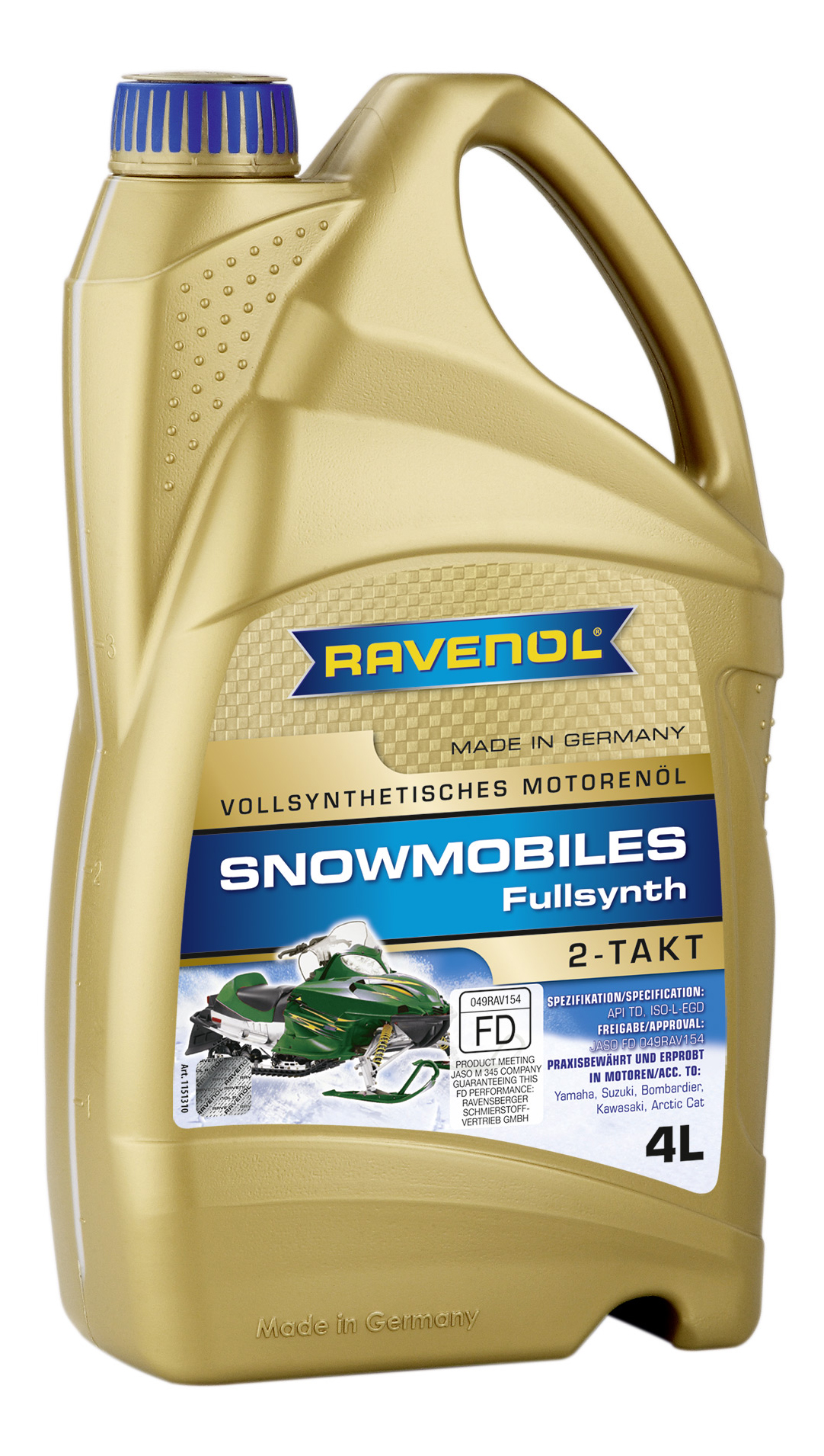 Моторное масло Ravenol Snowmobiles Fullsynth 2-Takt 5W-30 4л