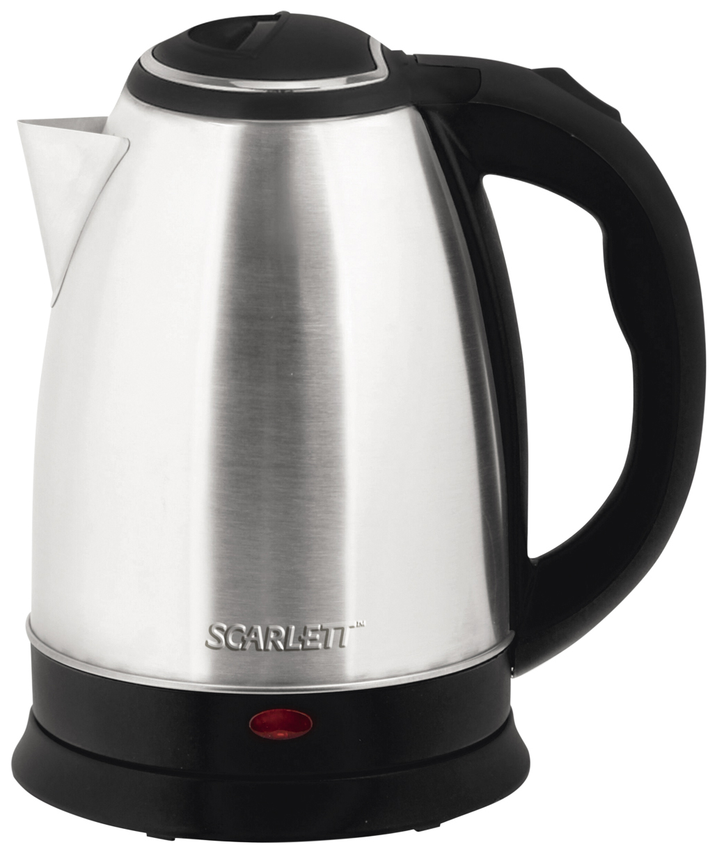 Чайник электрический Scarlett SС-ЕК21S26 1.8 л серебристый, черный чайник scarlett