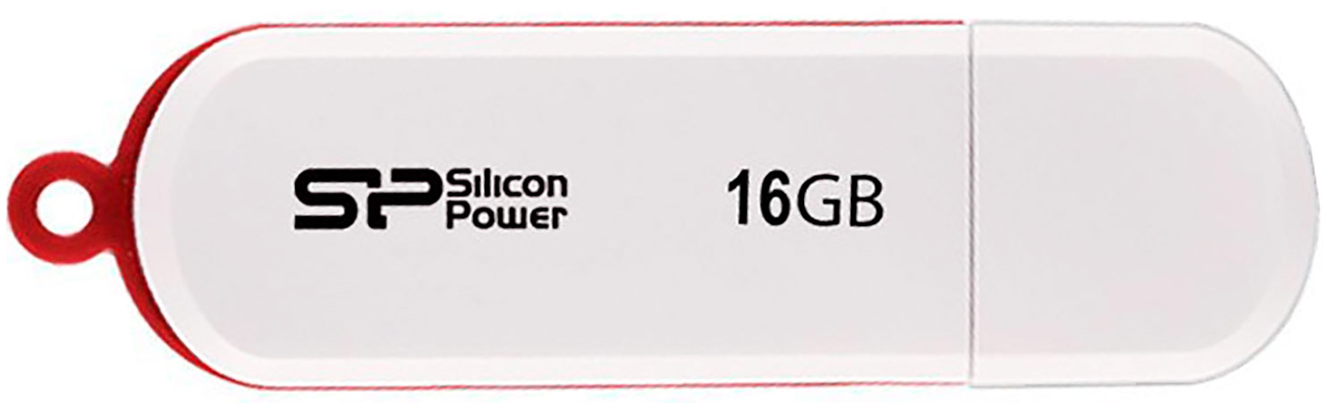 фото Флешка silicon power luxmini 320 16гб white (sp016gbuf2320v1w)