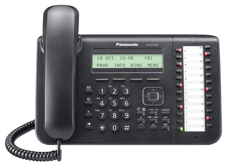 фото Ip телефон panasonic kx-nt543ru-b 2xlan lcd 24 кнопки