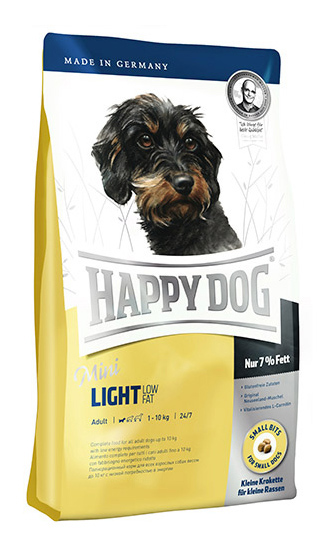 фото Сухой корм для собак happy dog supreme mini light, мелкие породы,лосось,ягненок,яйца,0,3кг