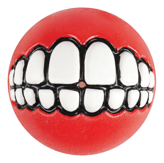 Мяч для собак Rogz Grinz S, красный, 4,9 см
