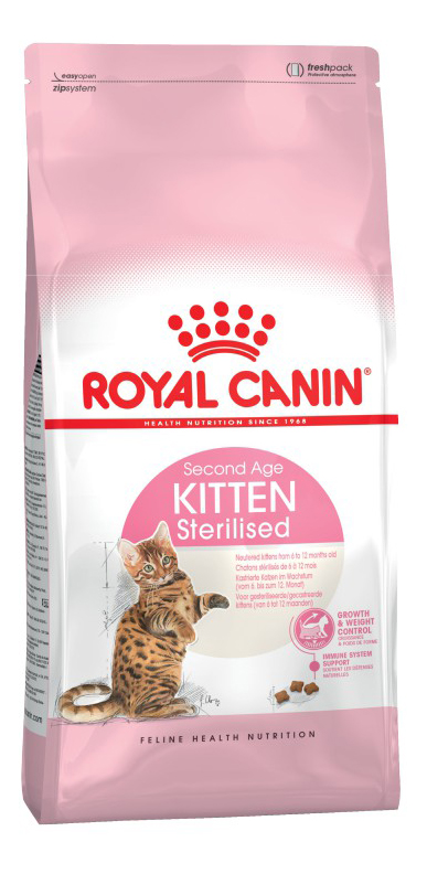 фото Сухой корм для котят royal canin feline health nutrition kitten sterilised, 0,4кг