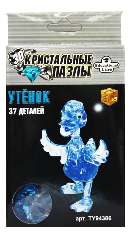 фото Конструктор пластиковый educational line 3d crystal puzzle утенок l