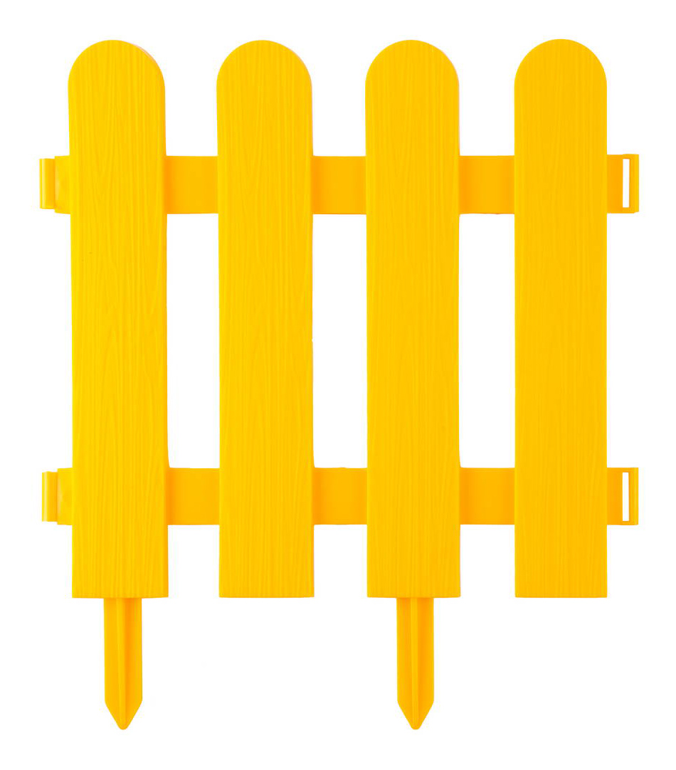 фото Забор декоративный grinda "штакетник", 29x224см, желтый