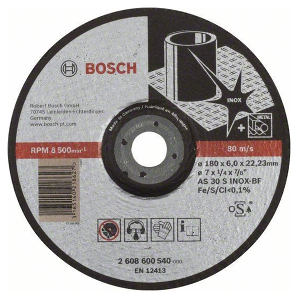 Диск обдирочный Bosch INOX 180Х6 мм 2608600540